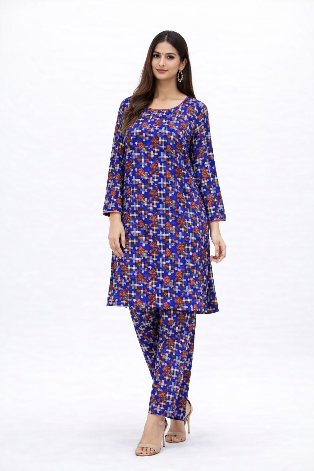 (23) Pakistani 2-Piece Suit  Soft Feel | Lace Trim | Chic & Comfy