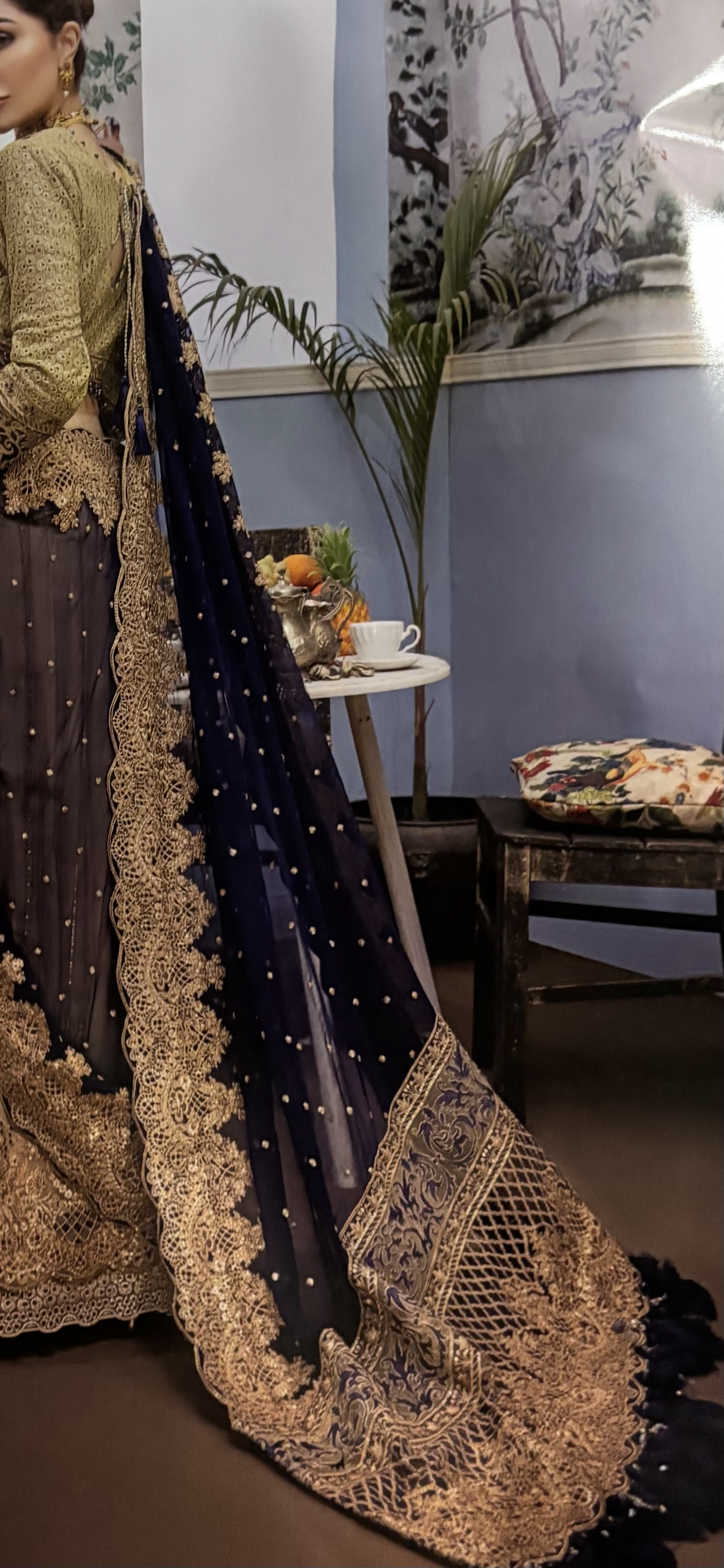 (119) Pakistani Luxury Dream Collection Unstitched Chiffon Embroidered Suit