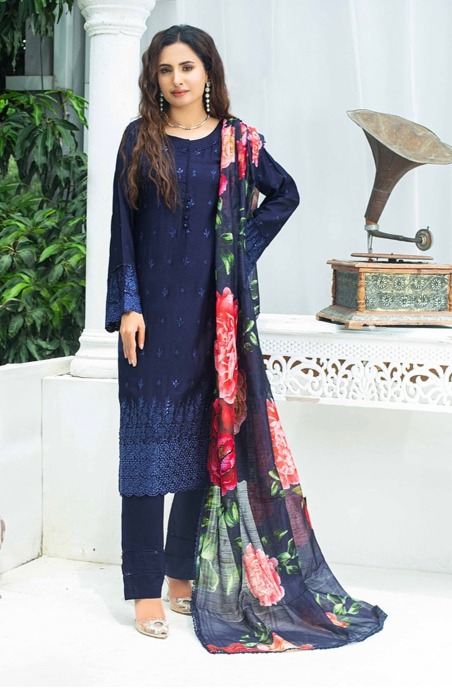 (341) Pakistani Viscose Chikankari Suit | Floral Dupatta | Ready to Wear
