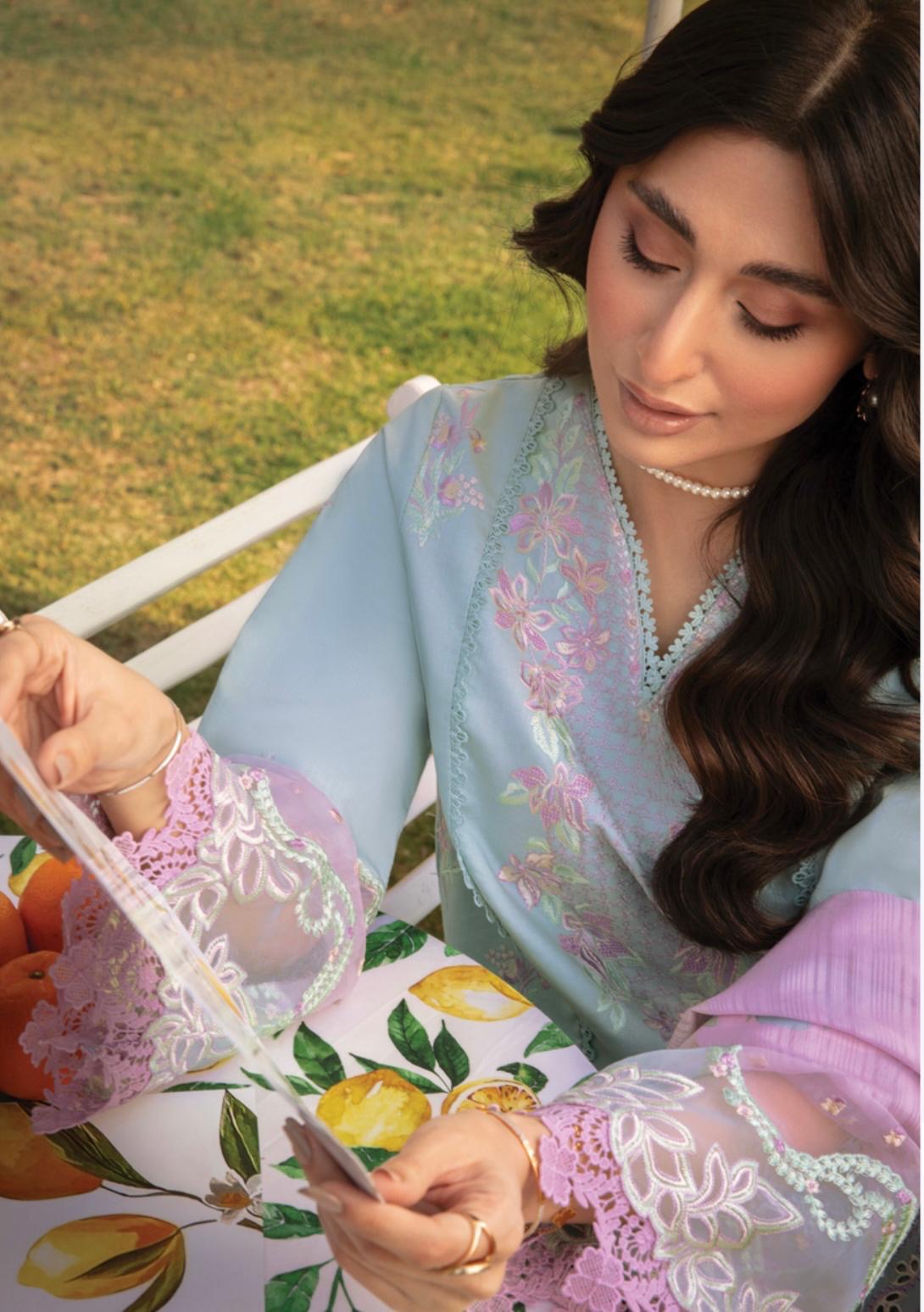 (127) Rang Rasiya Shireen Florence Summer Edit 2025 – Ready-to-Wear Lawn Suit with Printed Silk Dupatta