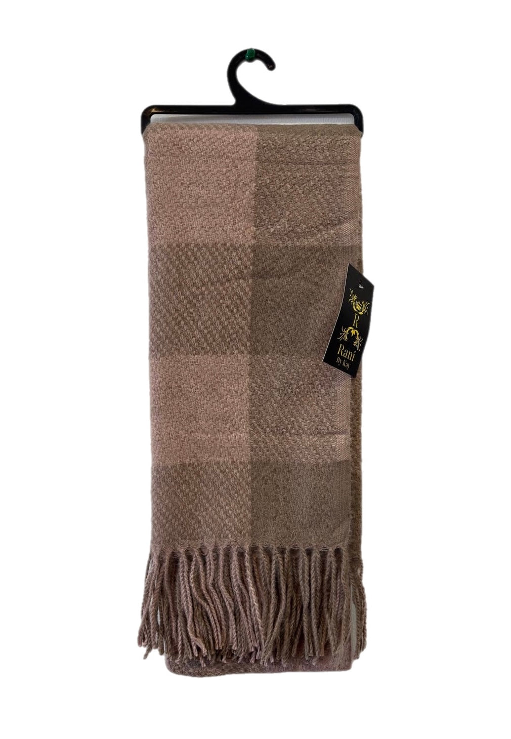 Winter Woolley soft Chequered tassel scarf
