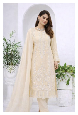 (347) Cream Chikankari Viscose Suit | Sequin Embroidery | Ready to Wear