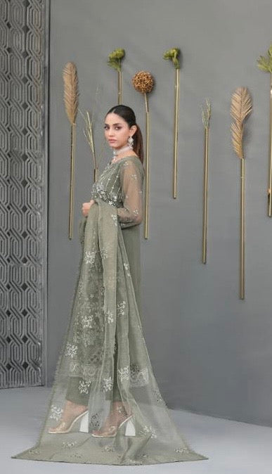 (88) Tawakkal Jiah – Unstitched Embroidered Fancy Chiffon Suit