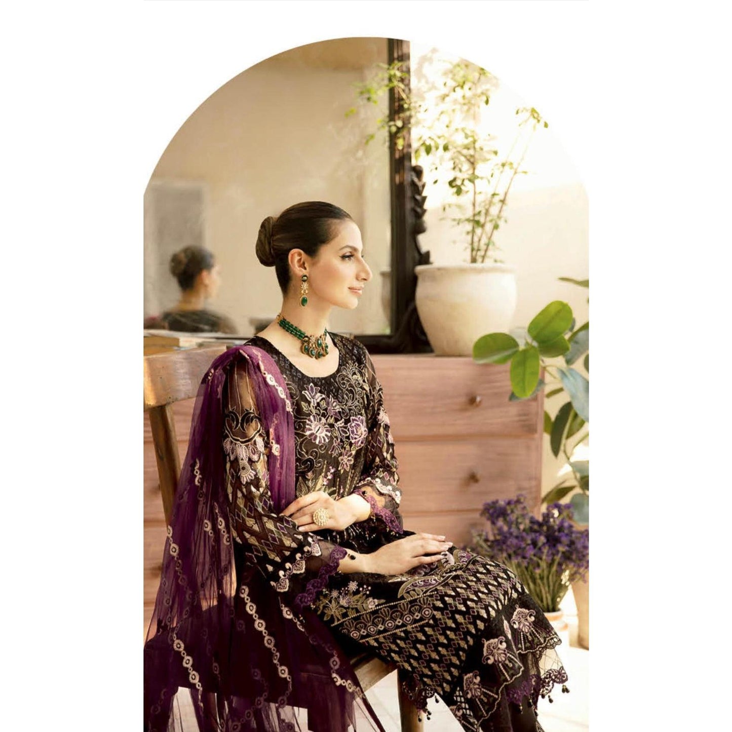 (325) Ramsha Chevron Luxury Chiffon Collection Ready-Made Suit Volume 9