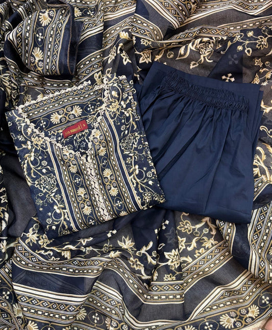 (41) Bin Saeed Printed Pakistani Linen Ready-to-Wear Elegant Suit