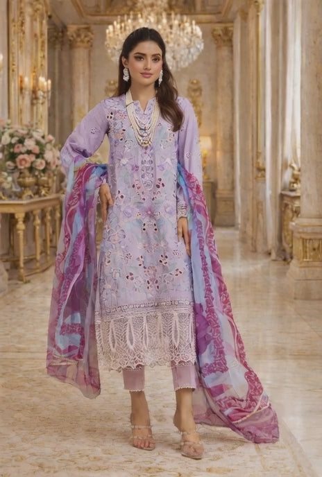 (293) Mayra Enchanted Moss Lawn 3-Piece Suit – Ready to Wear